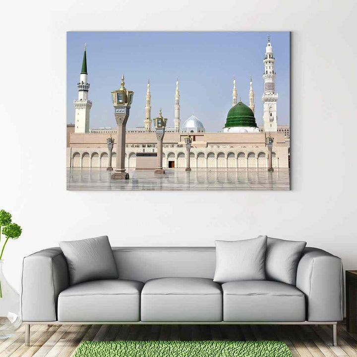 Masjid An Nabawi v4 Canvas Print Islamic Wall Art - Islamic Wall Art Store