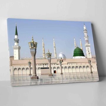 Masjid An Nabawi v4 Canvas Print Islamic Wall Art - Islamic Wall Art Store
