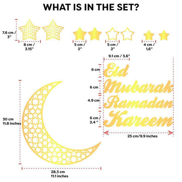 Ramadan Kareem Eid Mubarak Decor - Islamic Wall Art Store