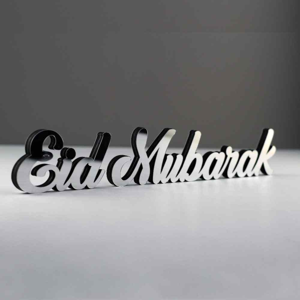 Ramadan Mubarak & Eid Mubarak Table Top Free Standing Decor - Islamic Wall Art Store