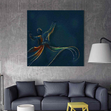 Sufi Dervish v3 Oil Painting Reproduction Canvas Print Islamic Wall Art - Islamic Wall Art Store