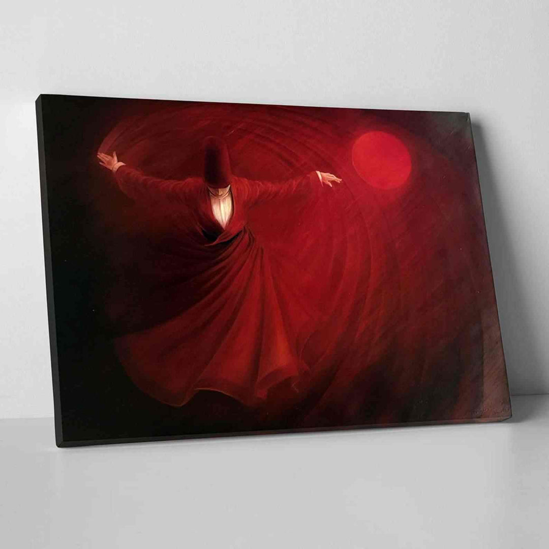 Whirling Dervish v15 Oil Paint Reproduction Canvas Print Islamic Wall Art - Islamic Wall Art Store