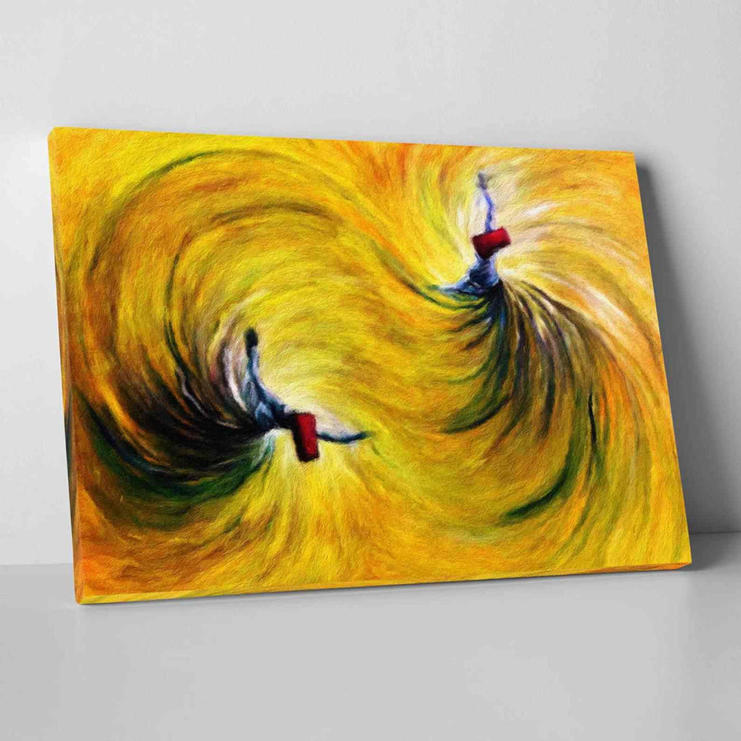 Whirling Dervish v18 Oil Paint Reproduction Canvas Print Islamic Wall Art - Islamic Wall Art Store