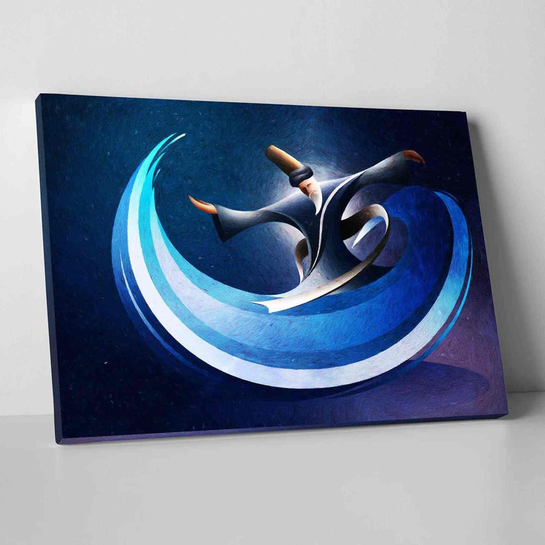 Whirling Dervish v23 Oil Paint Reproduction Canvas Print Islamic Wall Art - Islamic Wall Art Store