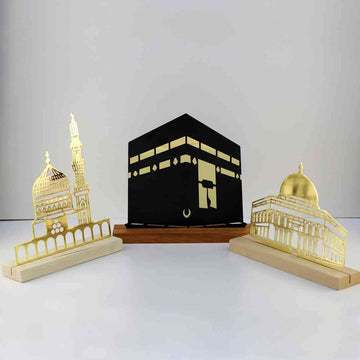 Masjid Al Aqsa, Masjid Al - Haram, Masjid An - Nabawi Islamic Tabletop Decor - Islamic Wall Art Store