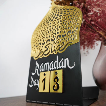 Ramadan Calendar Metal Acrylic Islamic Table Decor - Islamic Gift - Islamic Wall Art Store