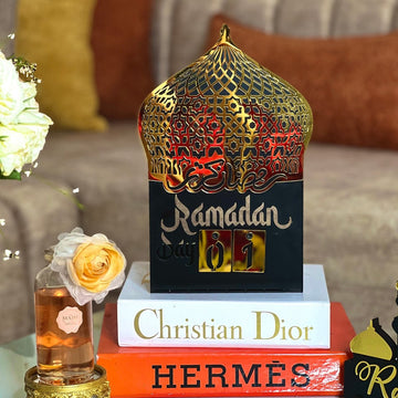 Ramadan Calendar Metal Acrylic Islamic Table Decor - Islamic Gift - Islamic Wall Art Store