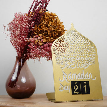 Ramadan Calendar Metal Islamic Gift Table Decor - Islamic Wall Art Store