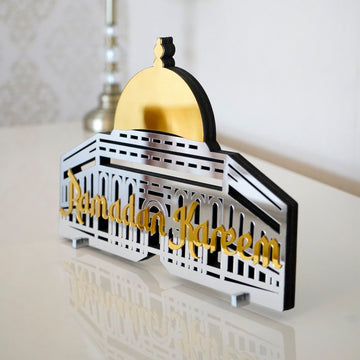 Ramadan Kareem Masjid Al - Aqsa Islamic Gift Wooden Islamic Table Decor - Islamic Wall Art Store