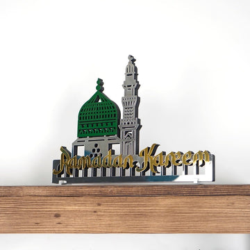 Ramadan Kareem Masjid - An Nabawi Wooden Islamic Gift Table Decor - Islamic Wall Art Store