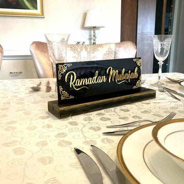 Ramadan Mubarak, Dua for Iftar Glass Decor Islamic Gift Tabletop Art - Islamic Wall Art Store