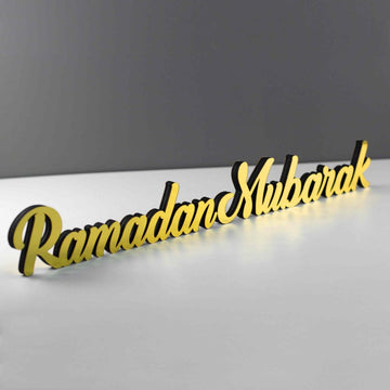 Ramadan Mubarak & Eid Mubarak Islamic Table Decor - Islamic Gift - Islamic Wall Art Store