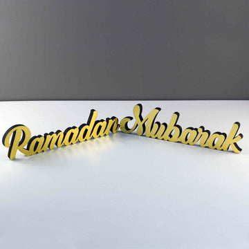 Ramadan Mubarak & Eid Mubarak Islamic Table Decor - Islamic Gift - Islamic Wall Art Store