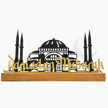 Ramadan Mubarak Hagia Sophia & Mosque Islamic Gift Table Art - Islamic Wall Art Store