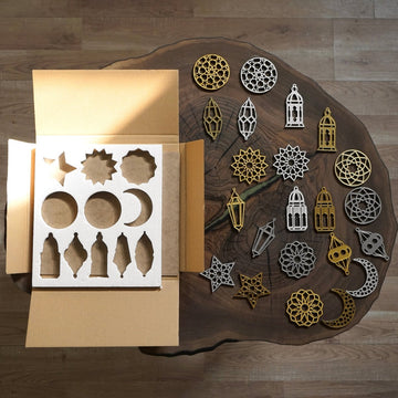 Ramadan Ornaments, Eid Decoration Islamic Wall Art - 22 Pieces Islamic Gift - Islamic Wall Art Store