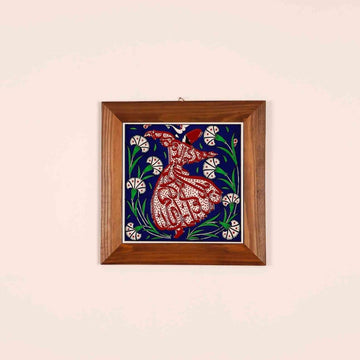 Whirling Darwish Hand Painted Islamic Iznik Tile Wall Art - Islamic Wall Art Store